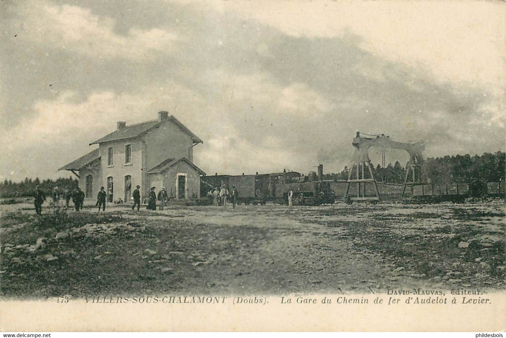 DOUBS  VILLERS SOUS CHALAMONT  La Gare Du Chemin De Fer Audelot A Levier - Andere & Zonder Classificatie