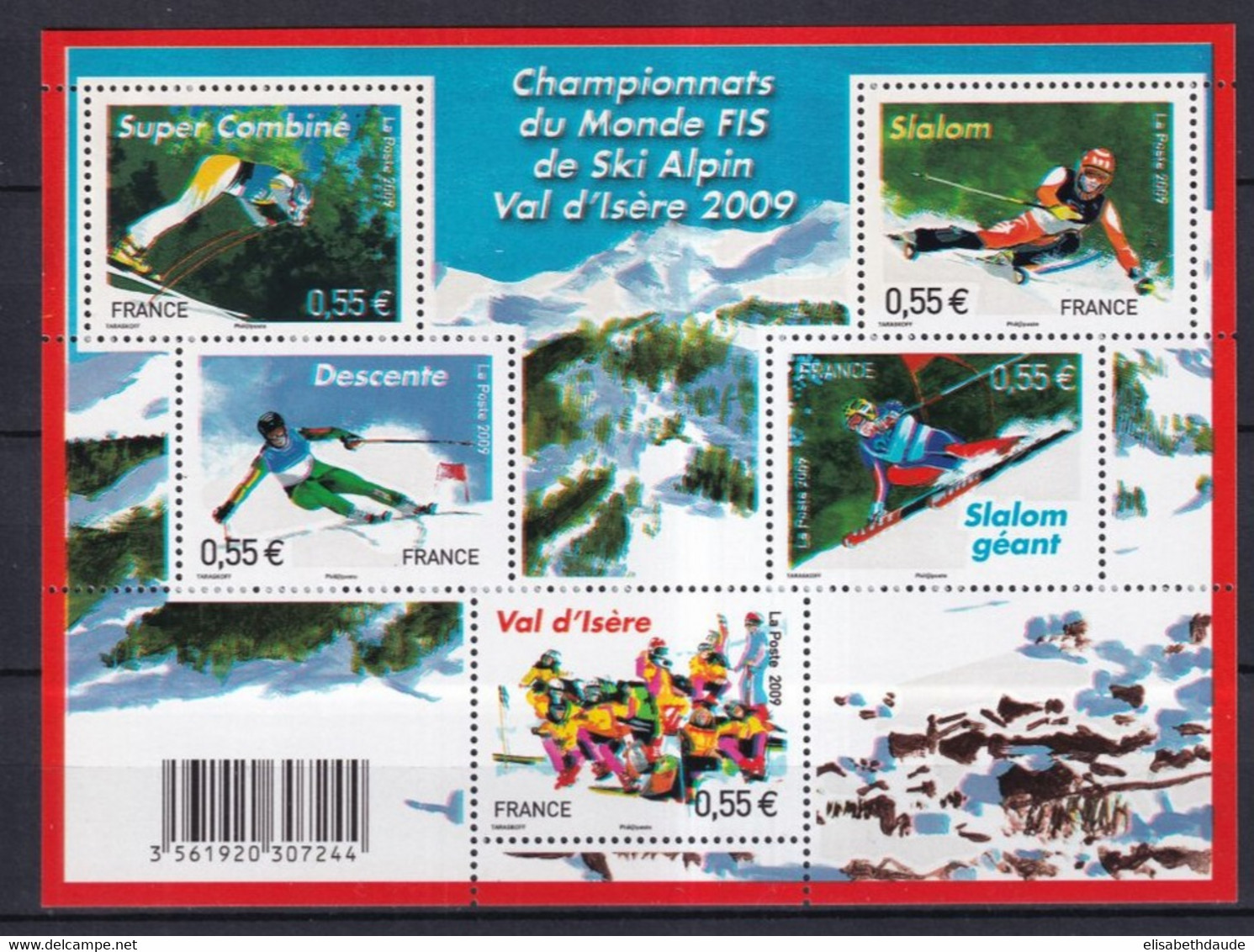 2009 - VARIETE : "COULEUR DECALEE" - BLOC YVERT N° F4329 ** MNH - Ungebraucht