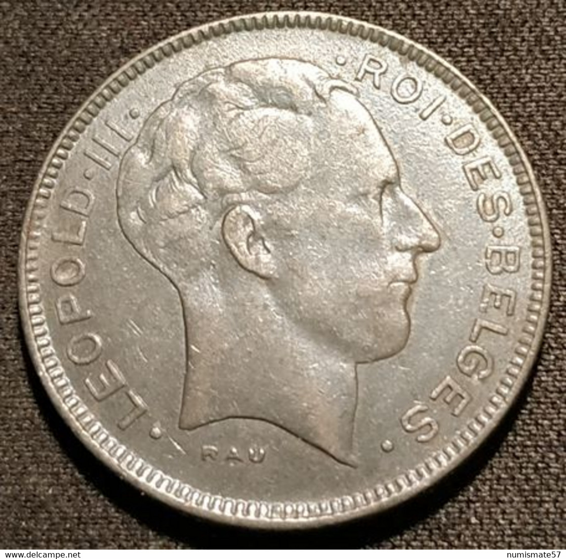 BELGIQUE - BELGIUM - 5 FRANCS 1943 - Légende FR - Léopold III - Type Rau - KM 129 - 5 Francs