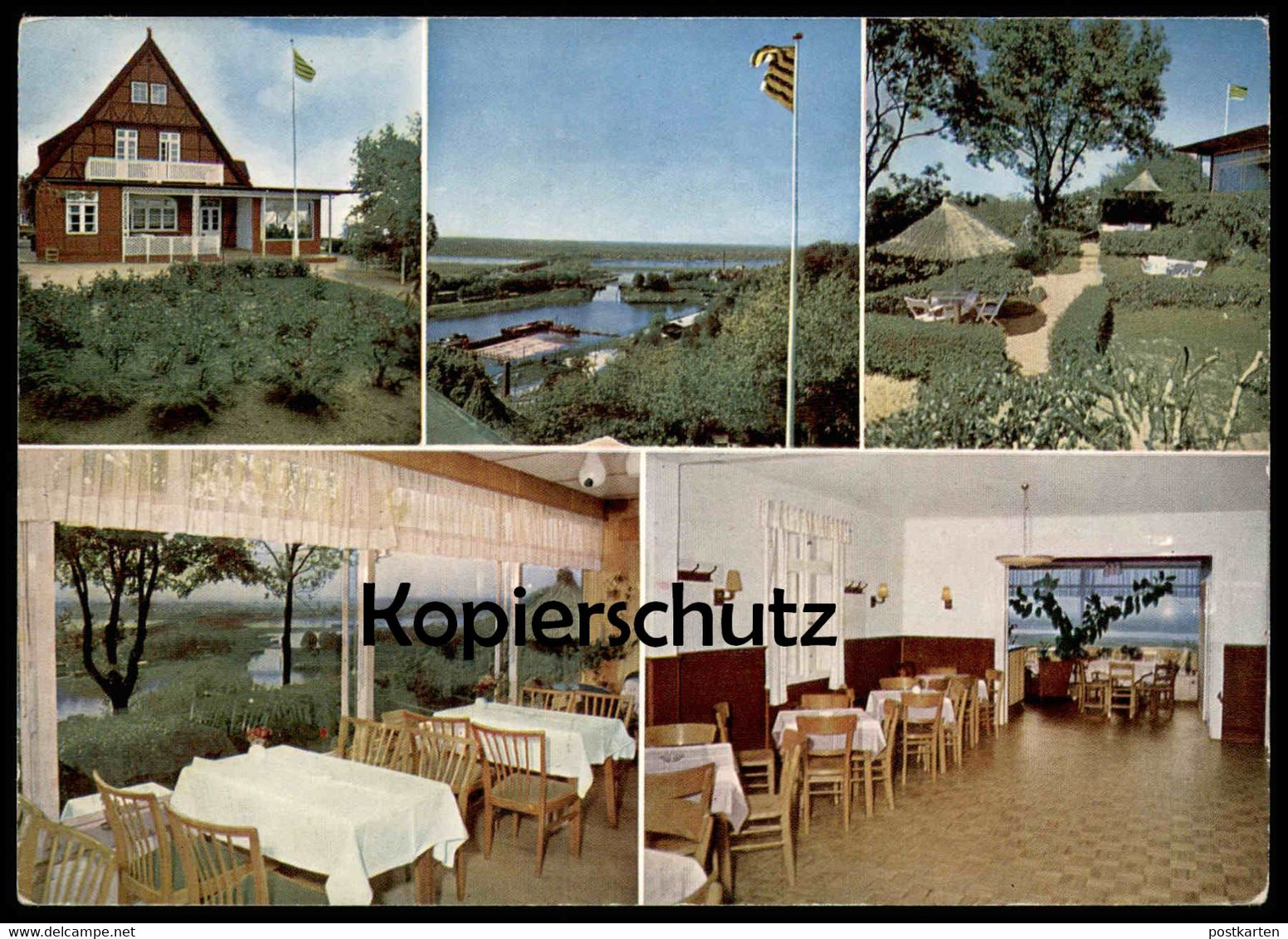 ÄLTERE POSTKARTE LAUENBURG HOTEL UND RESTAURANT ZUM HALBMOND FR. STAHLBOCK Ansichtskarte AK Postcard Cpa - Lauenburg