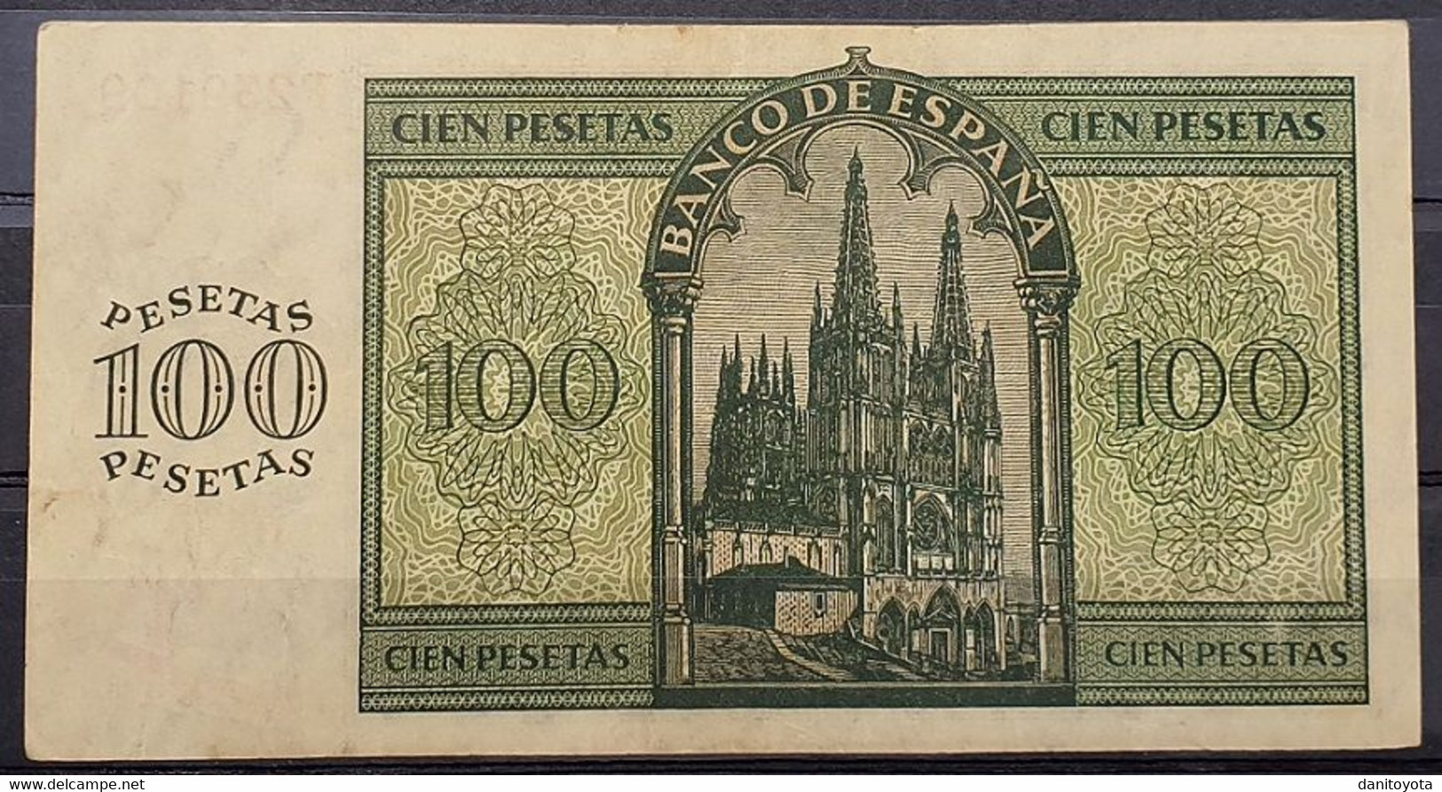 EDIFIL 421a.  100 PTAS 21 DE NOVIEMBRE DE 1936 SERIE F.  CONSERVACIÓN MBC+. - 100 Pesetas