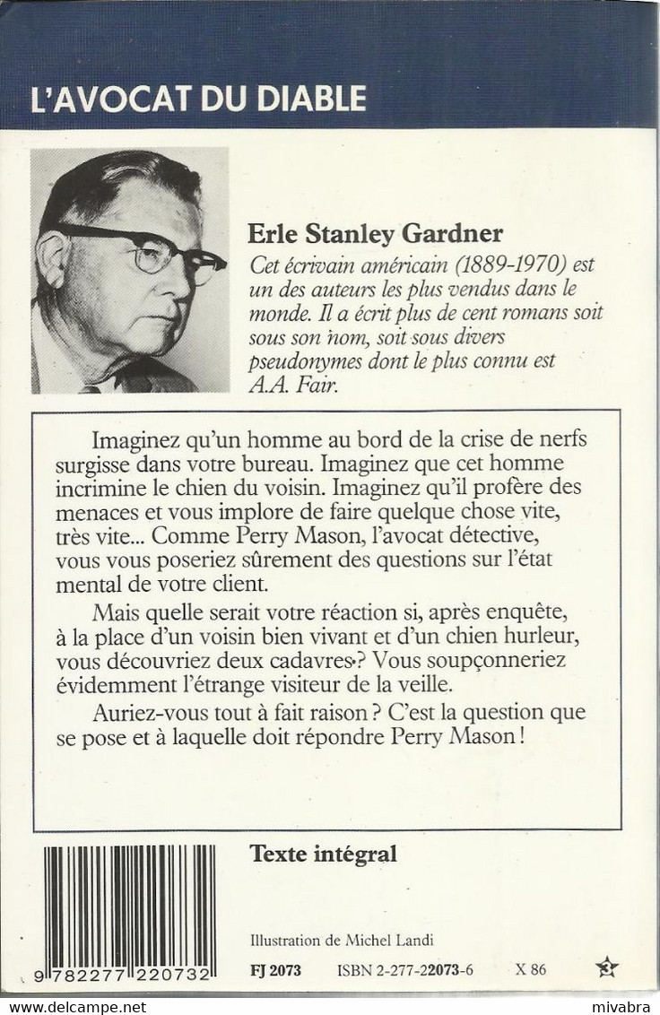 L'AVOCAT DU DIABLE - ERLE STANLEY GARDNER - J' AI LU POLICIER N° 2073 - 1986 - J'ai Lu