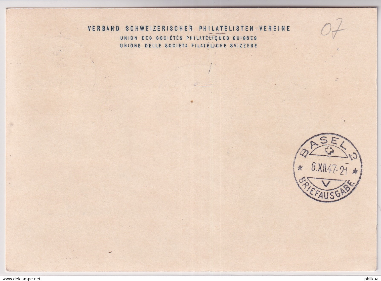 Schweiz - 1947 Tag Der Briefmarke / Journée Nationale Du Timbre - LUZERN - Journée Du Timbre