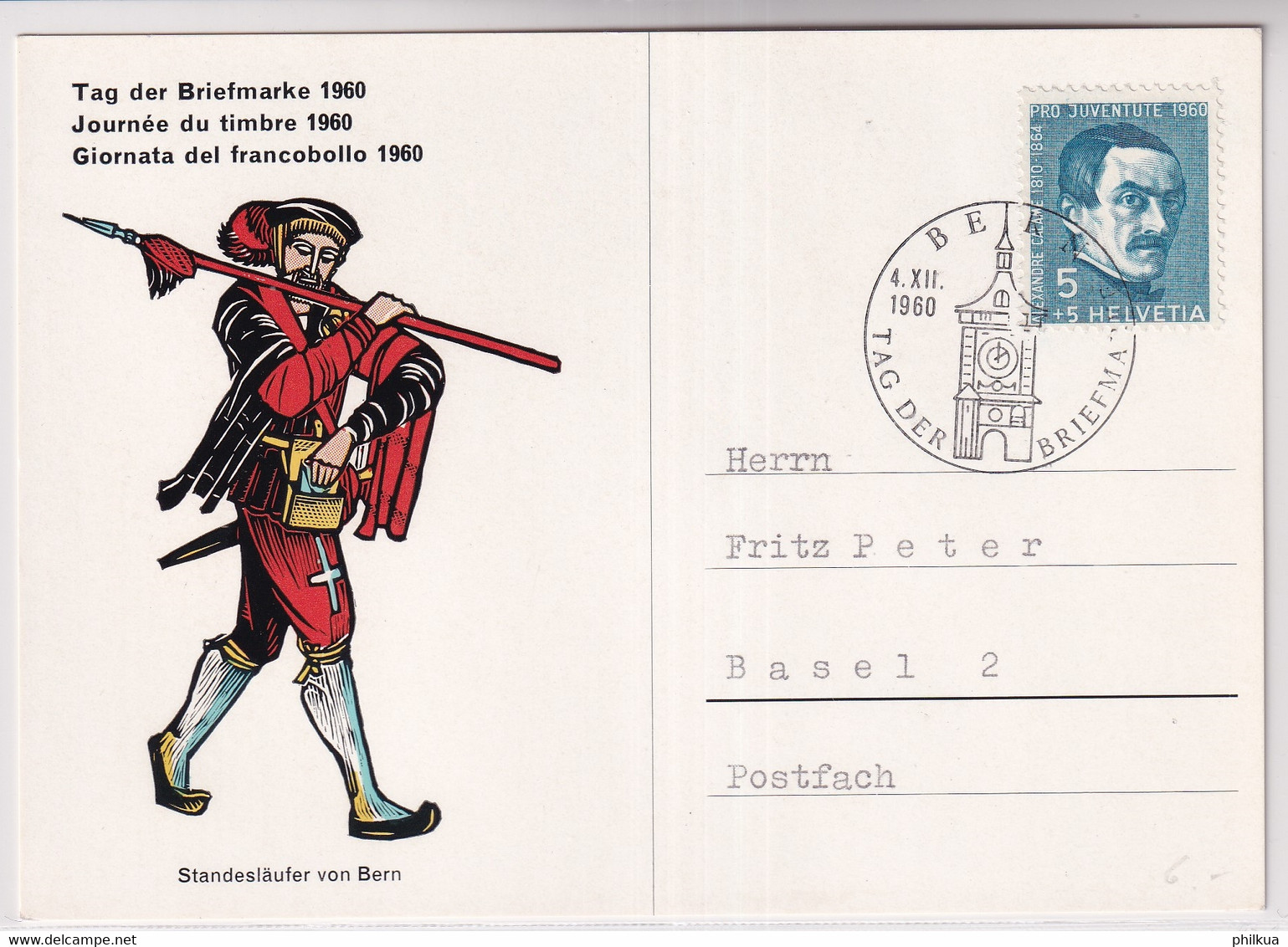 Schweiz - 1960 Tag Der Briefmarke / Journée Nationale Du Timbre - BERN - Journée Du Timbre