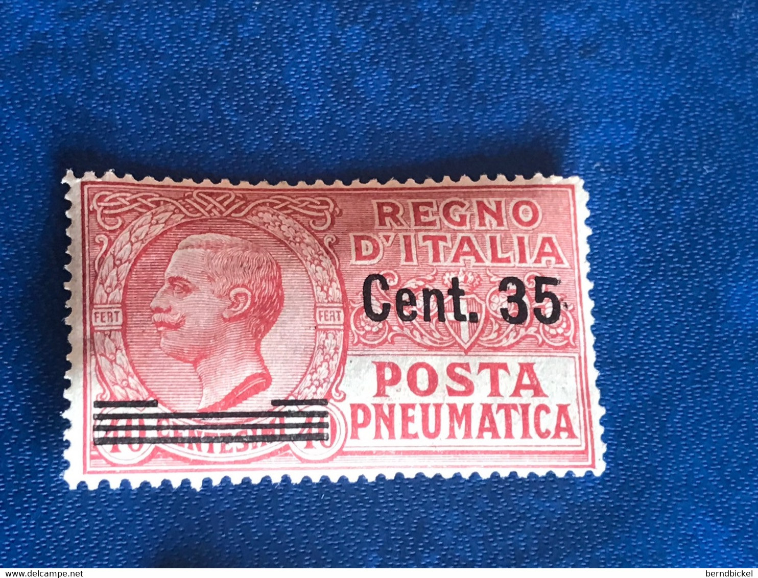 Italien 35 Centisimi Überdruck 40 Centesimi 1927 Postfrisch Michel 269 - Pneumatic Mail
