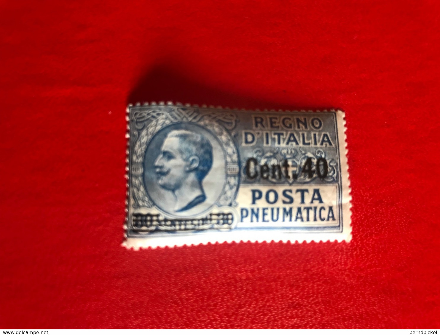 Italien 40 Centesimi Überdruck 30 Centesimi 1925 Postfrisch Posta Pneumatica Michel 216 - Pneumatic Mail