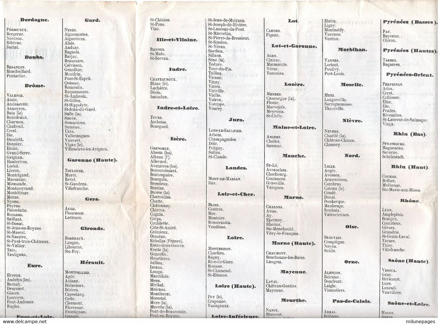 Conditions De Recouvrements Du Banquier Rambeaud De Voiron (Isère) Pour 1847 - Banco & Caja De Ahorros