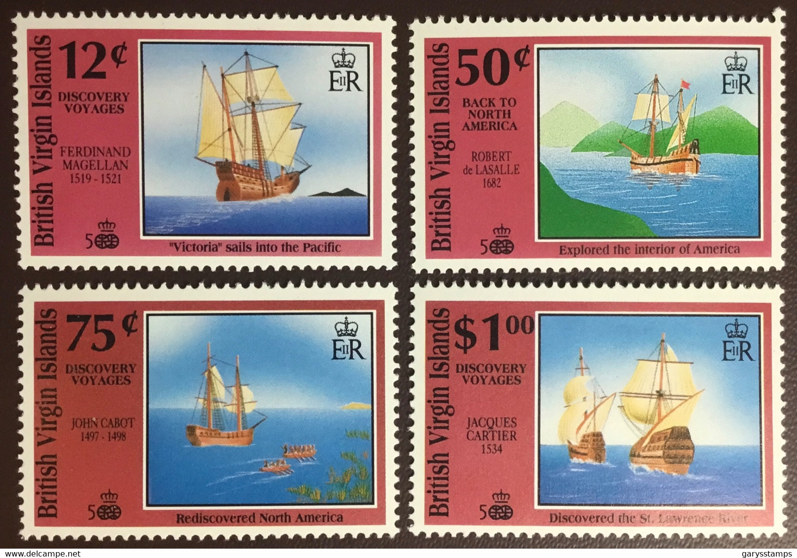 British Virgin Islands 1991 Discovery Voyages Ships MNH - British Virgin Islands