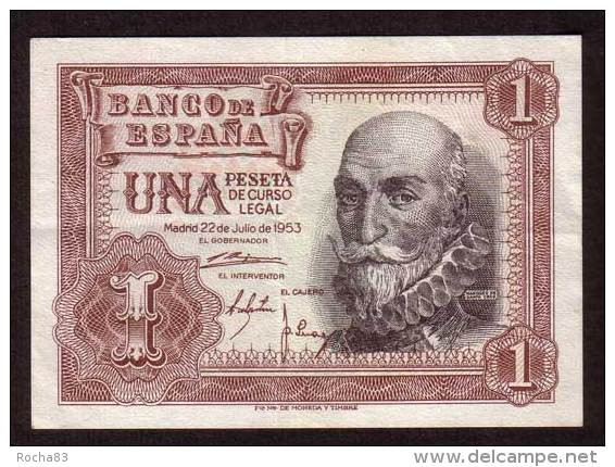 ESPAGNE - 1 Peseta Du 22 07 1953 - Pick 144 NEUF - 1-2 Pesetas