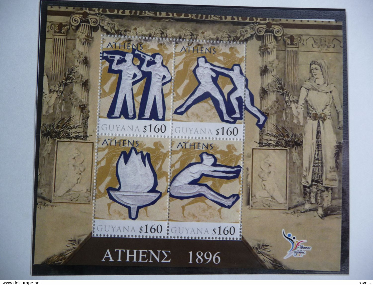(BOEK) OLYMPIC GAMES 1896 ATHENE SET ,FDC,BLOC MNH SEE SCANS. - Zomer 1896: Athene
