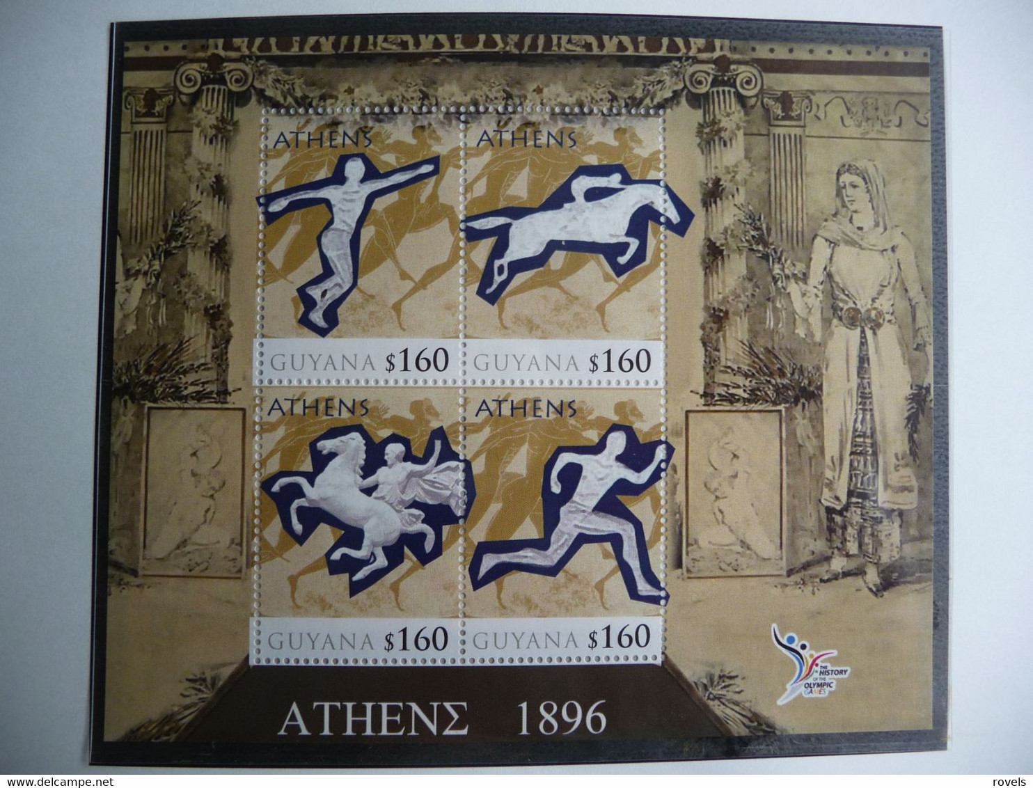 (BOEK) OLYMPIC GAMES 1896 ATHENE SET ,FDC,BLOC MNH SEE SCANS. - Ete 1896: Athènes