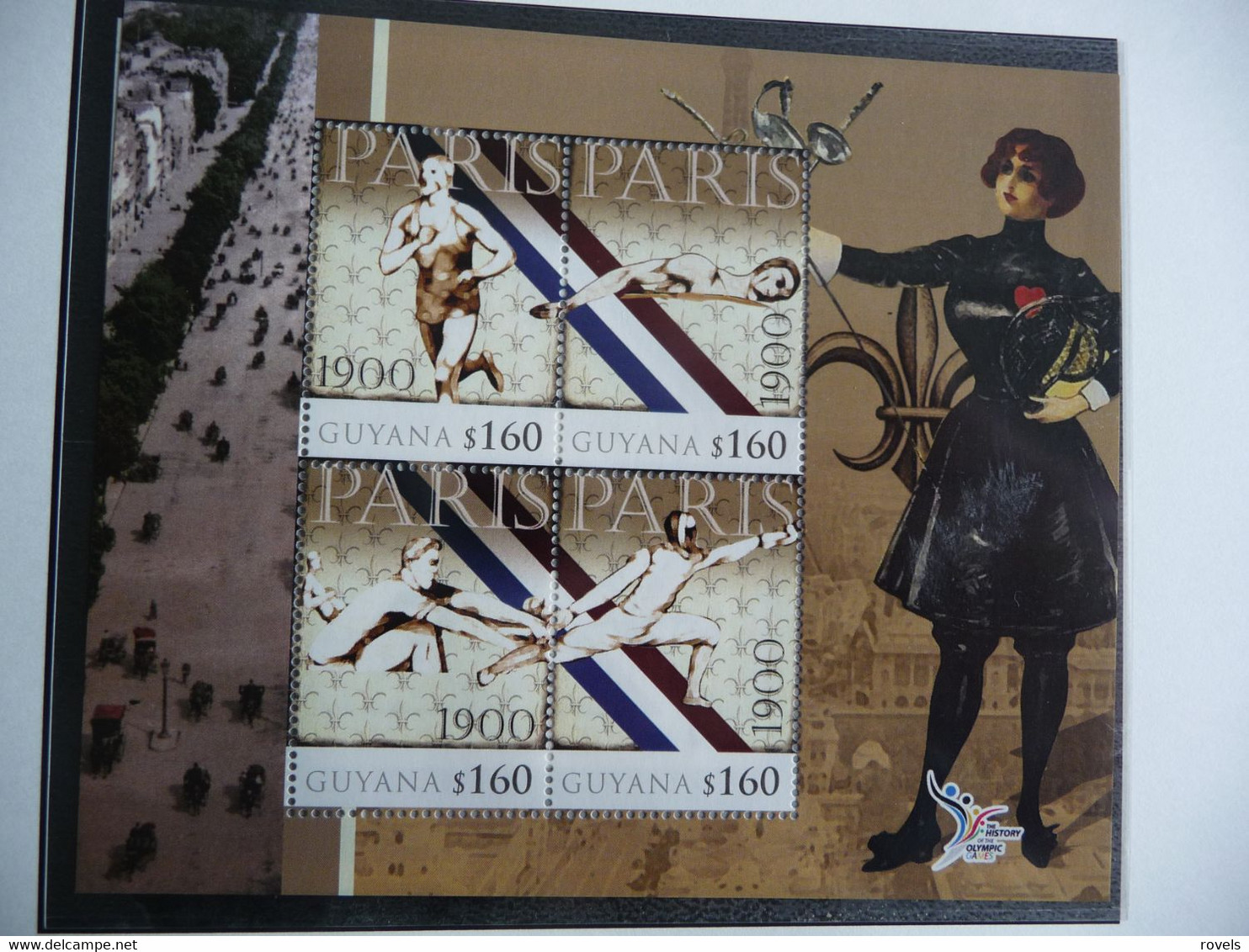 (BOEK) OLYMPIC GAMES 1900 PARIJS GOLDSTAMP, SET ,FDC,BLOC MNH SEE SCANS. - Summer 1900: Paris