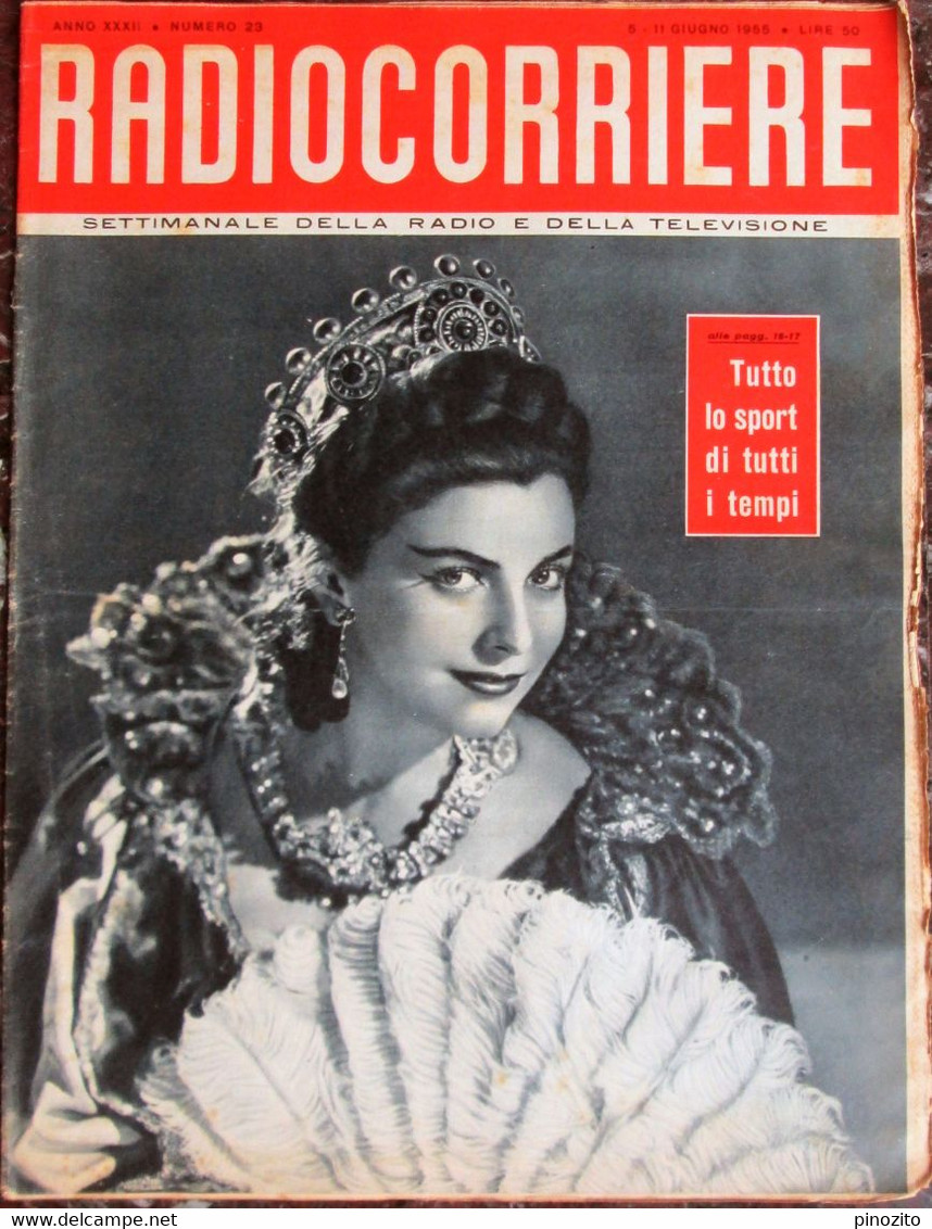 RADIOCORRIERE 23 1955 Marcella Pobbe Aldo Giuffrè Alberto Lionello Maestro Angelini Armando Falconi - Télévision