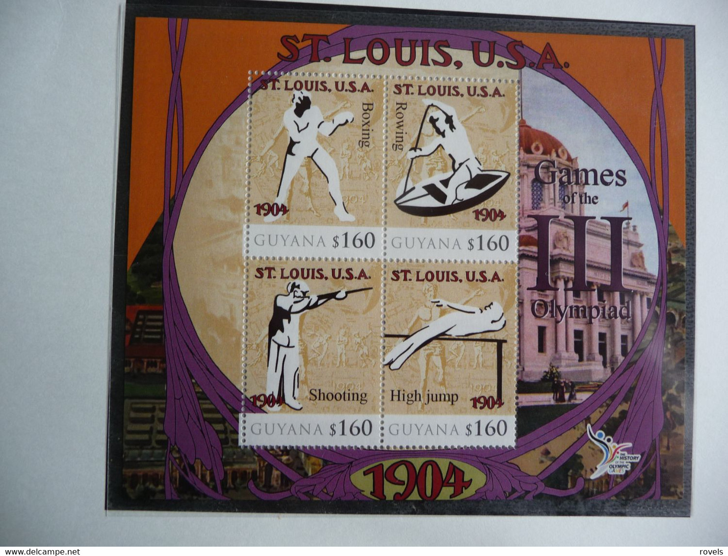 (BOEK) OLYMPIC GAMES 1904, ST LOUIS * GOLDSTAMP, SET ,FDC,BLOC ,MNH,  SEE SCANS. - Verano 1904: St-Louis