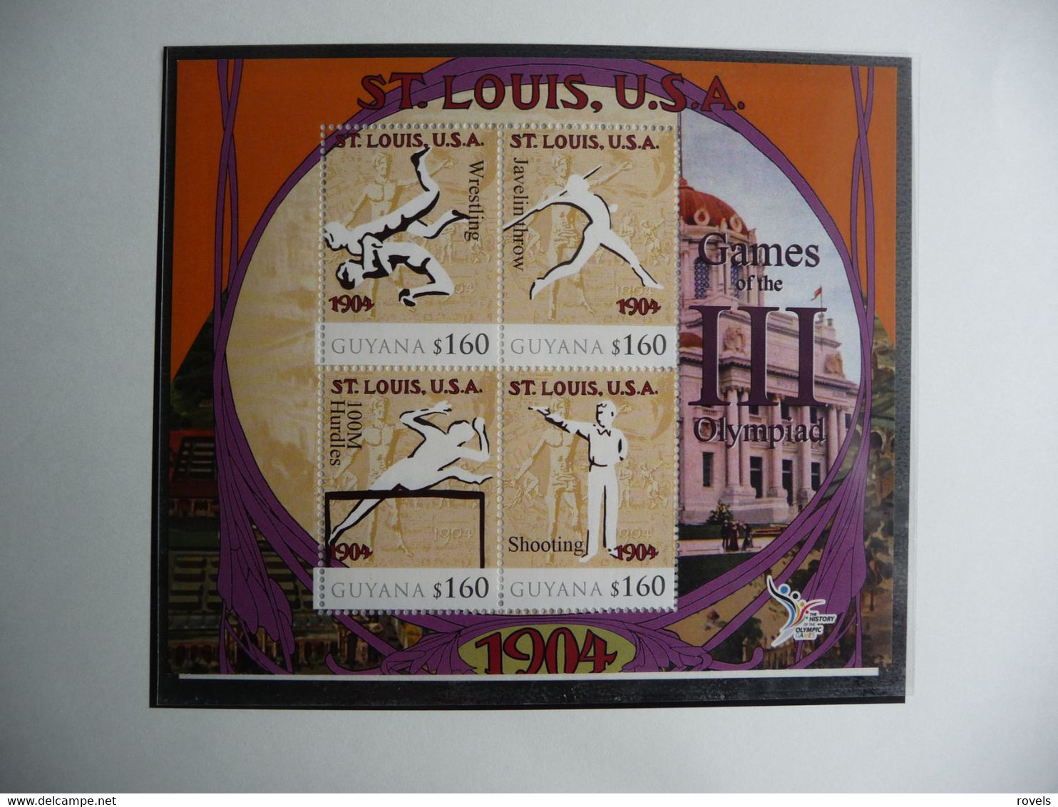 (BOEK) OLYMPIC GAMES 1904, ST LOUIS * GOLDSTAMP, SET ,FDC,BLOC ,MNH,  SEE SCANS. - Verano 1904: St-Louis