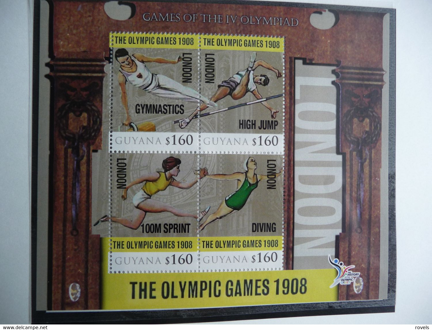 (BOEK) OLYMPIC GAMES 1908 LONDEN* GOLDSTAMP, SET ,FDC,BLOC ,MNH,  SEE SCANS. - Summer 1908: London