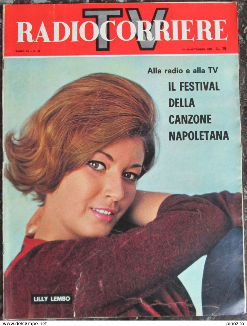 RADIOCORRIERE TV 42 1963 Lilly Lembo Alfred Hitchcock Herbert Von Karajan Enzo Garinei Festival Della Canzone Napoletana - Televisione