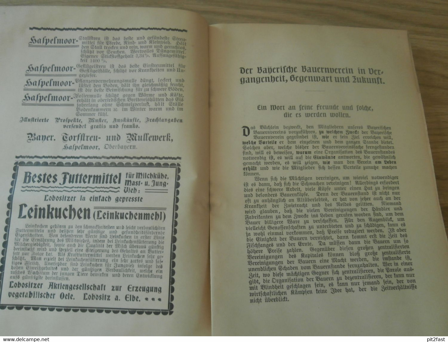 Der Bayerische Bauernverein In Vergangenheit, Gegenwart Und Zukunft , 1906 , Bayern , Bauern , Landwirtschaft , Ansbach - Raritäten