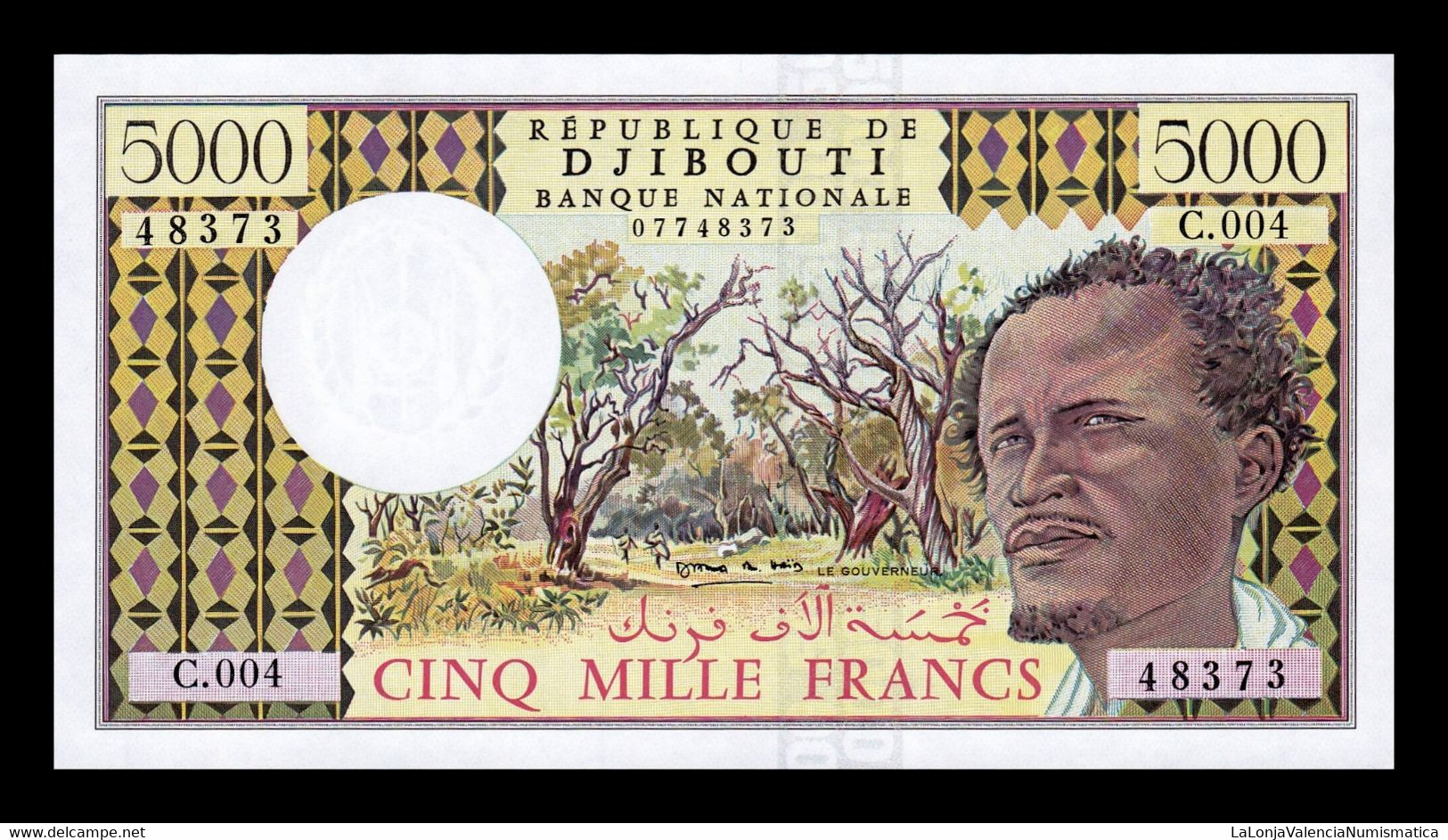 Djibouti 5000 Francs 1979-2002 Pick 38d SC UNC - Djibouti