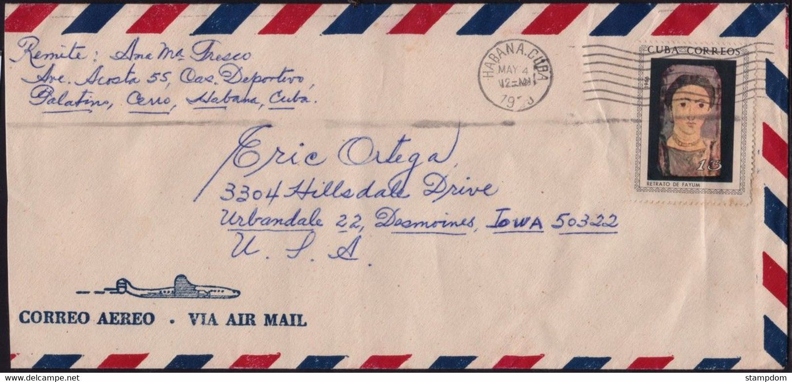 CUBA 1970? COVER To USA @D6716L - Storia Postale