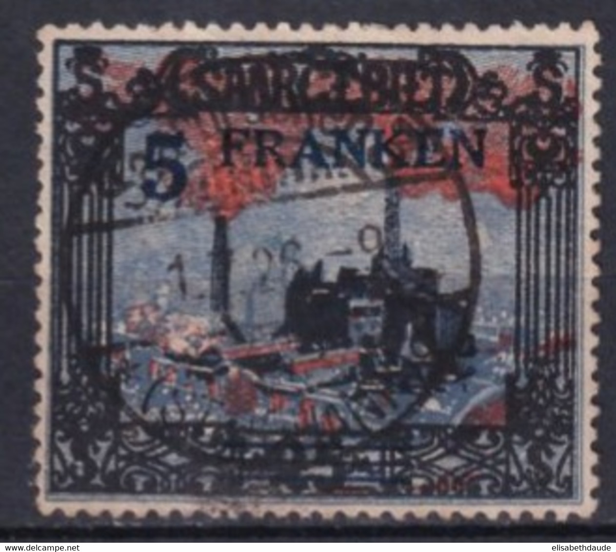 SAAR / SARRE - 1921 - YT N° 82 OBLITERE (RARE !)  - COTE = 50 EUR. - Usati