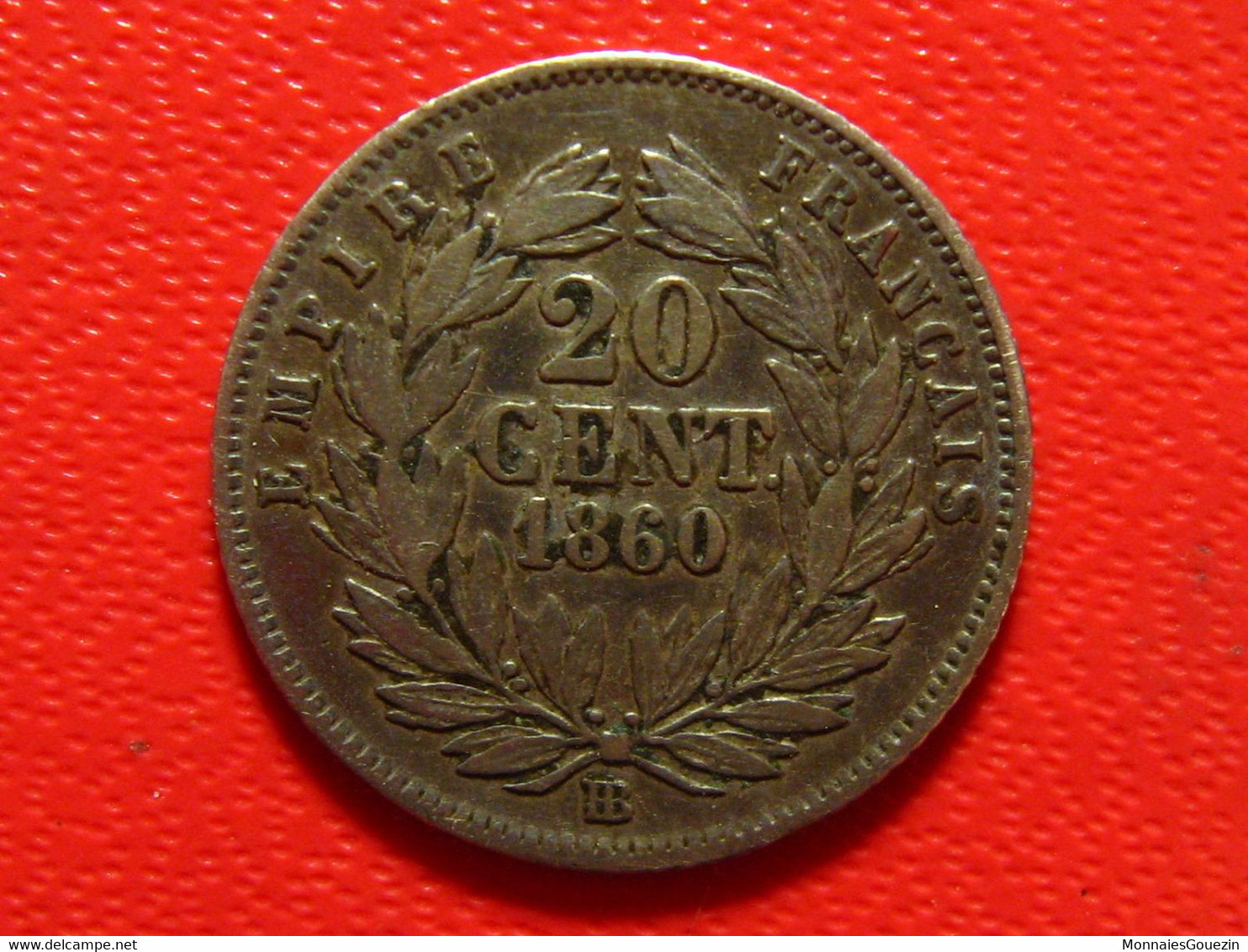 France - 20 Centimes 1860 BB Strasbourg Napoléon III - 6 Sur 5 5337 - 20 Centimes