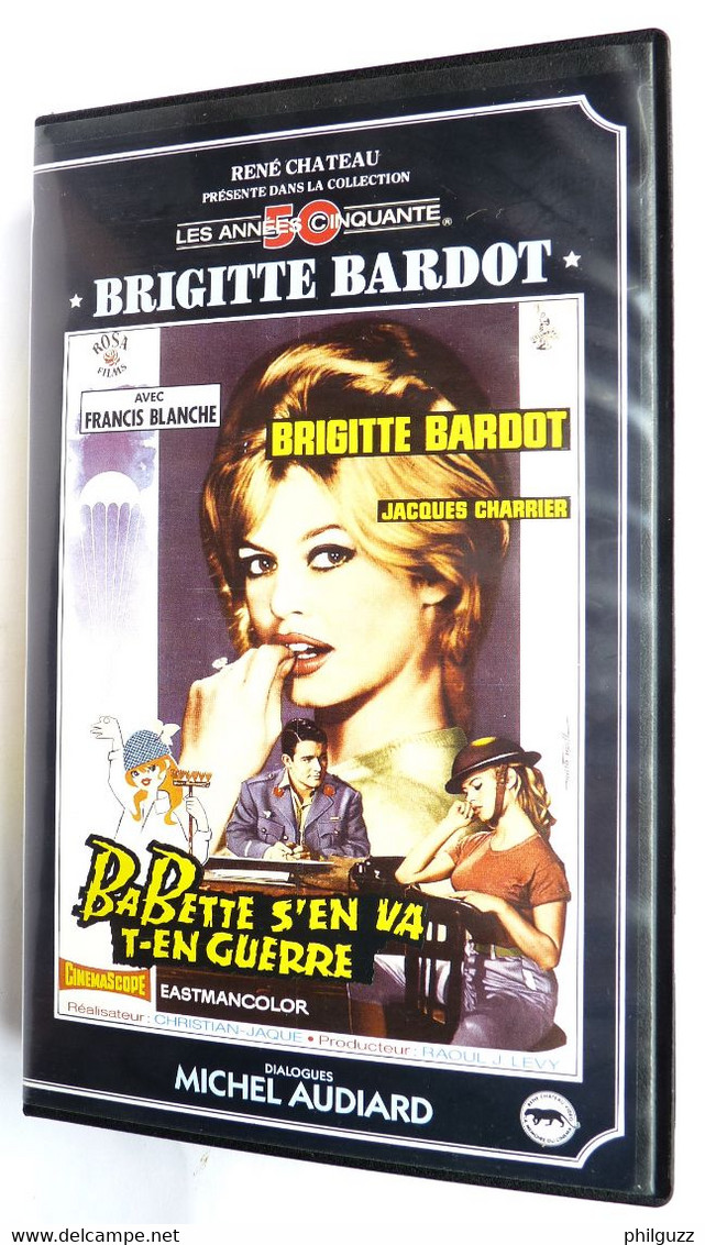 K7 CASSETTE Video VHS BABETTE S'EN VA EN GUERRE - RENE CHATEAU - Brigite BARDOT (voir Photo) - Comédie