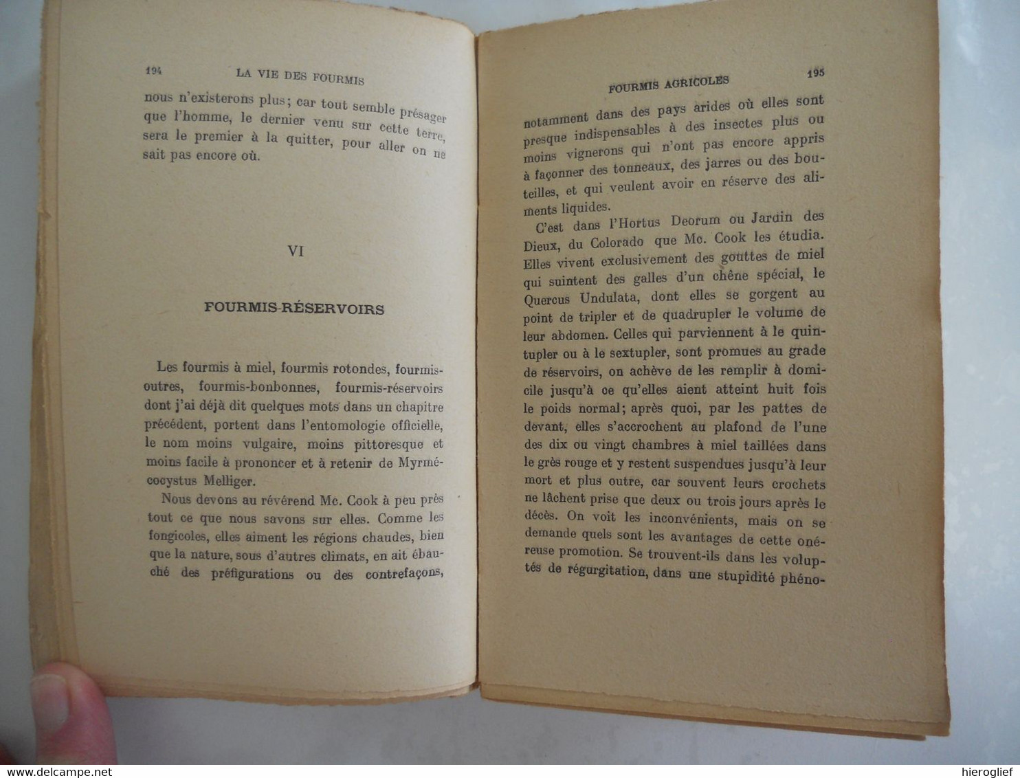 LA VIE DES FOUMIS par Maurice Maeterlinck / paris charpentier / nobelprijs