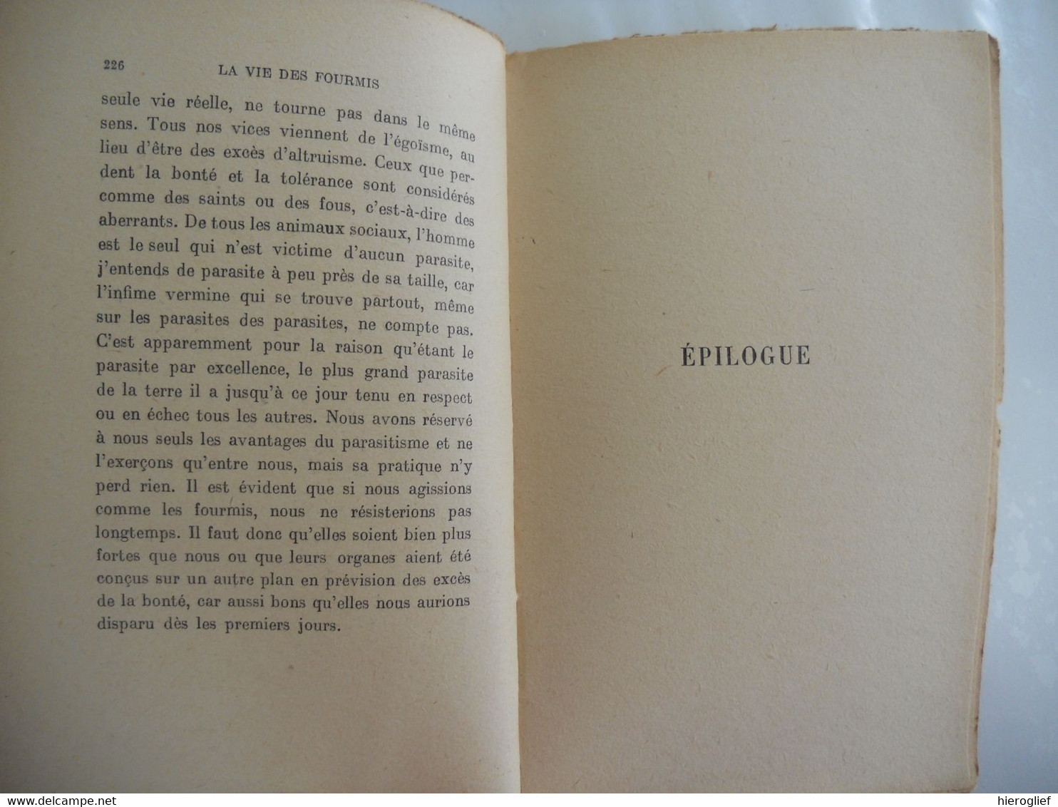 LA VIE DES FOUMIS par Maurice Maeterlinck / paris charpentier / nobelprijs