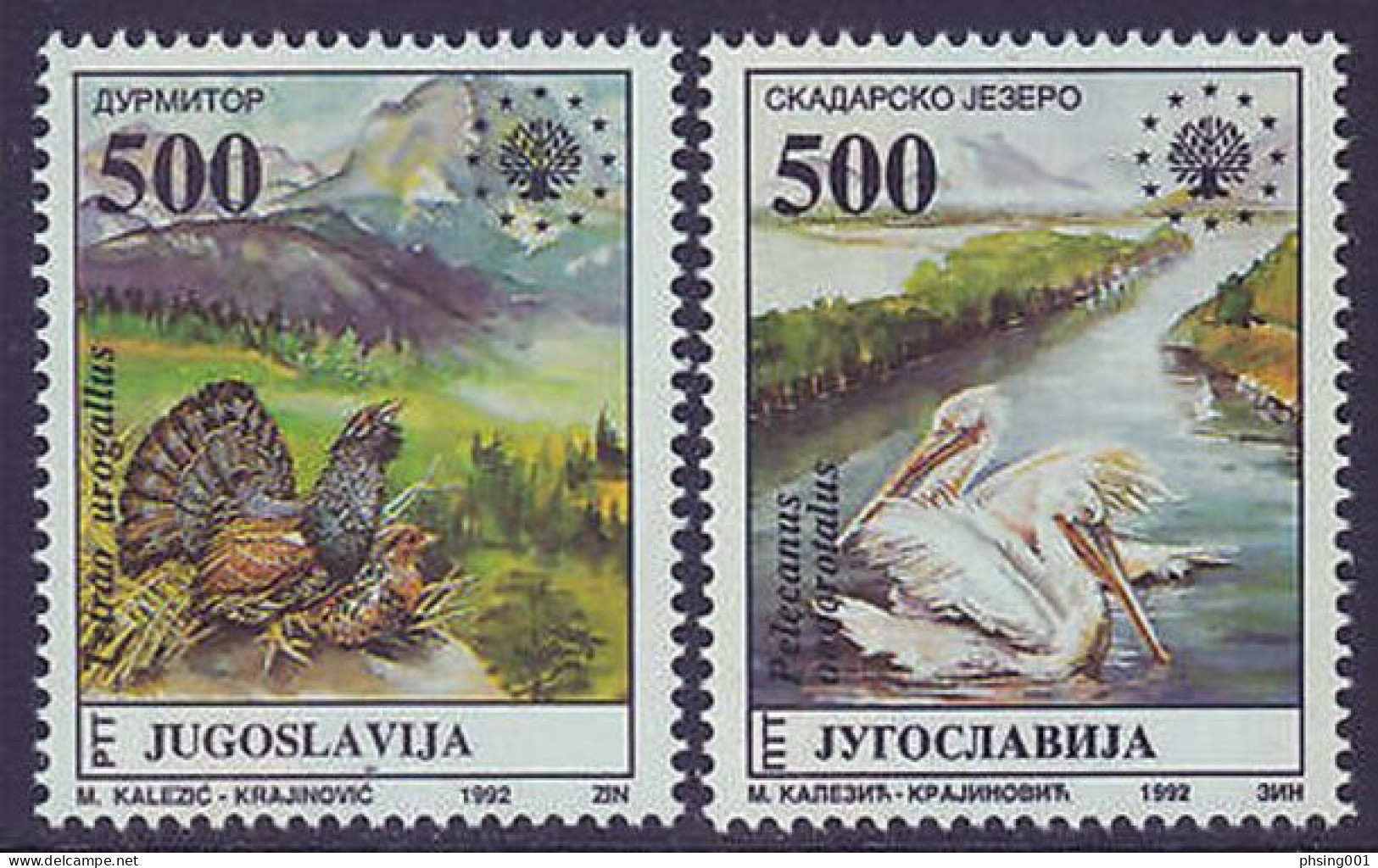 Yugoslavia 1992 Europa CEPT Columbus Olympic Games Barcelona Soccer Fauna Cats Pelicans Trains, Complete Year MNH