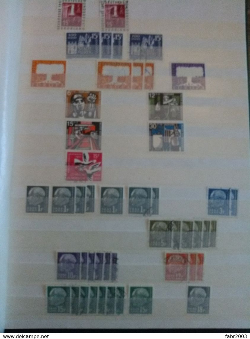 Lot de timbres de SARRE - Tous états neufs**, *, sans gomme et oblitérés. Côte supérieure à 1000 €.