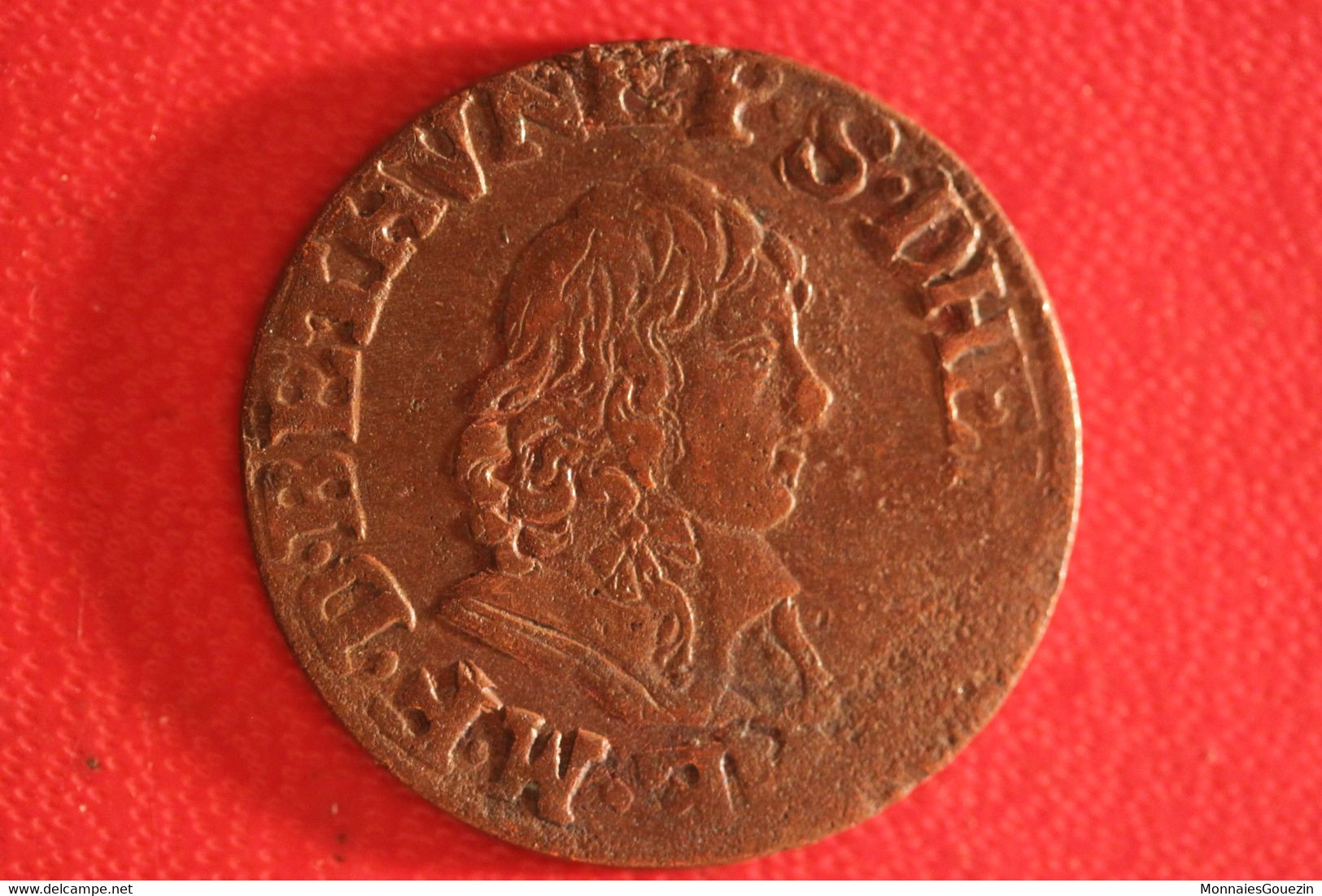 France - Berry - Double Tournois 1642 H Henrichmont Maximilien III 6716 - Altri & Non Classificati