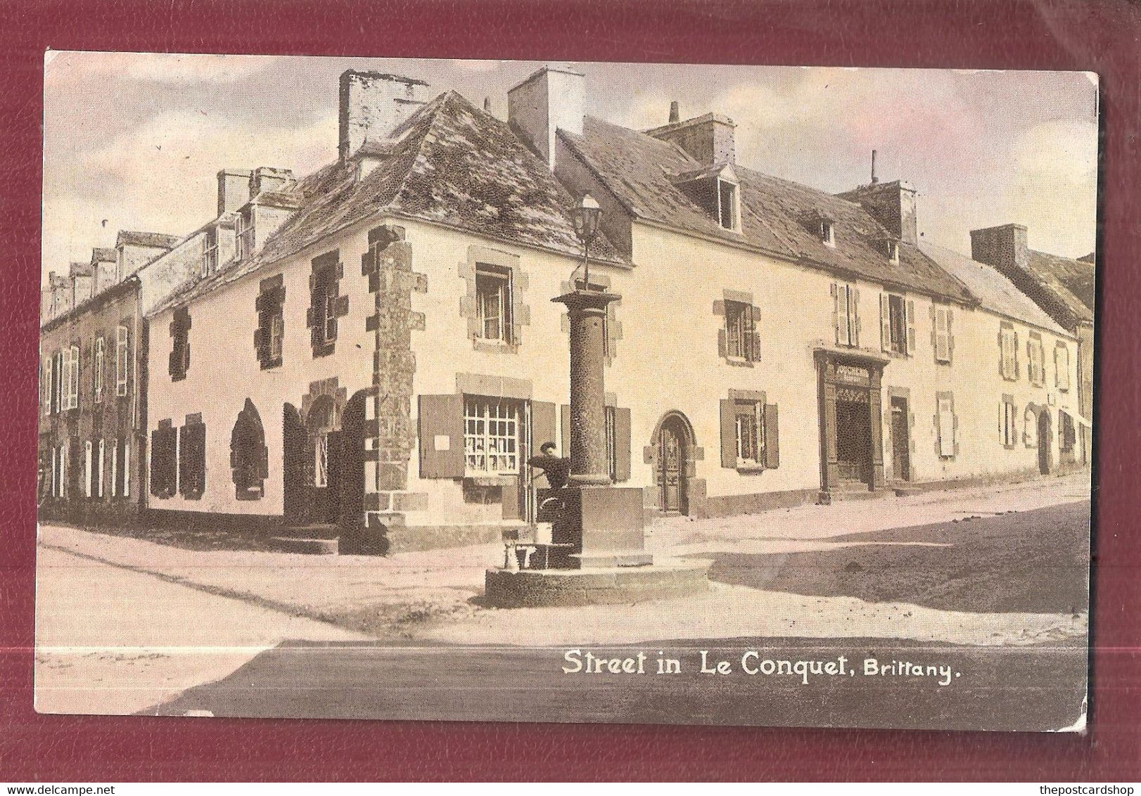 Le Conquet ( 29 - Finistère ) Street In Le Conquet , Brittany USED 1910 WITH STAMP IN ENGLAND - Le Conquet