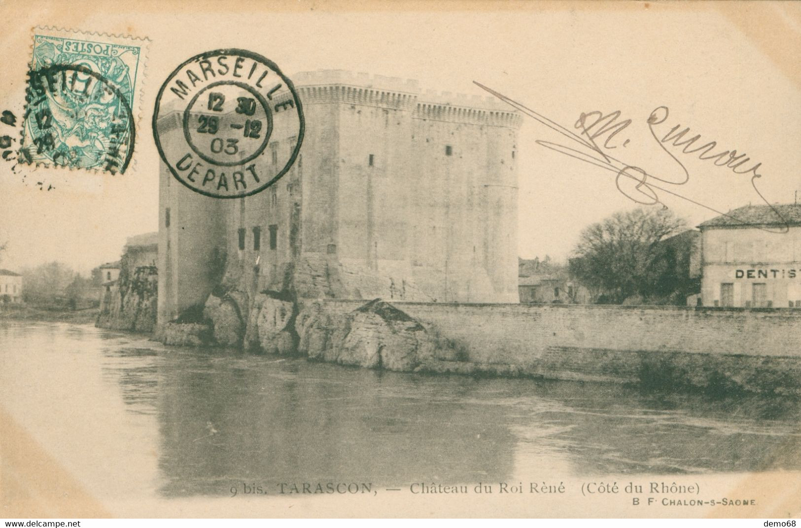 Tarascon CPA 13  Bouches Du Rhône Chateau Du Roi René Côté Du Rhône Carte Précurseur 1903 - Tarascon