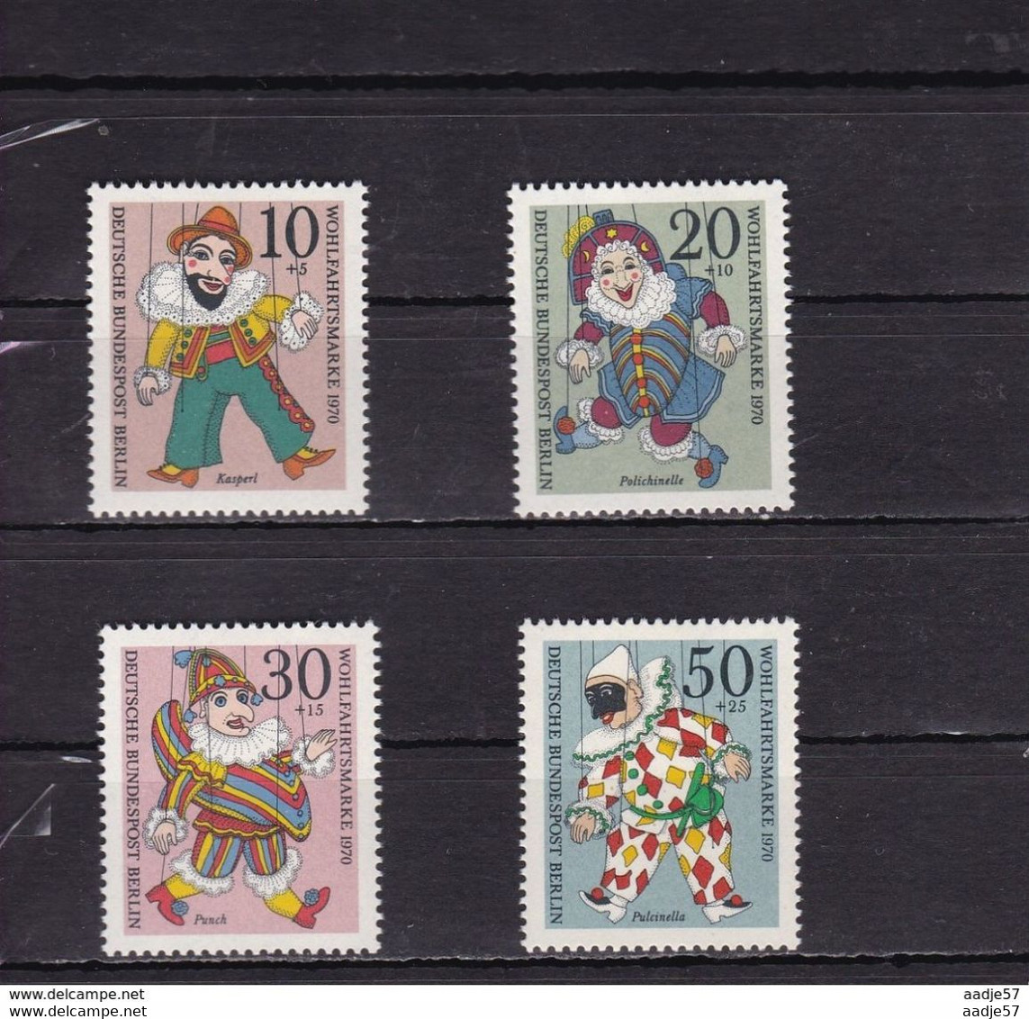 Deutschland Berlin 373/376 , Yv 335-338 Wohlfahrt 1970, Marionetten Der Puppentheatersammlung München MNH** - Puppets