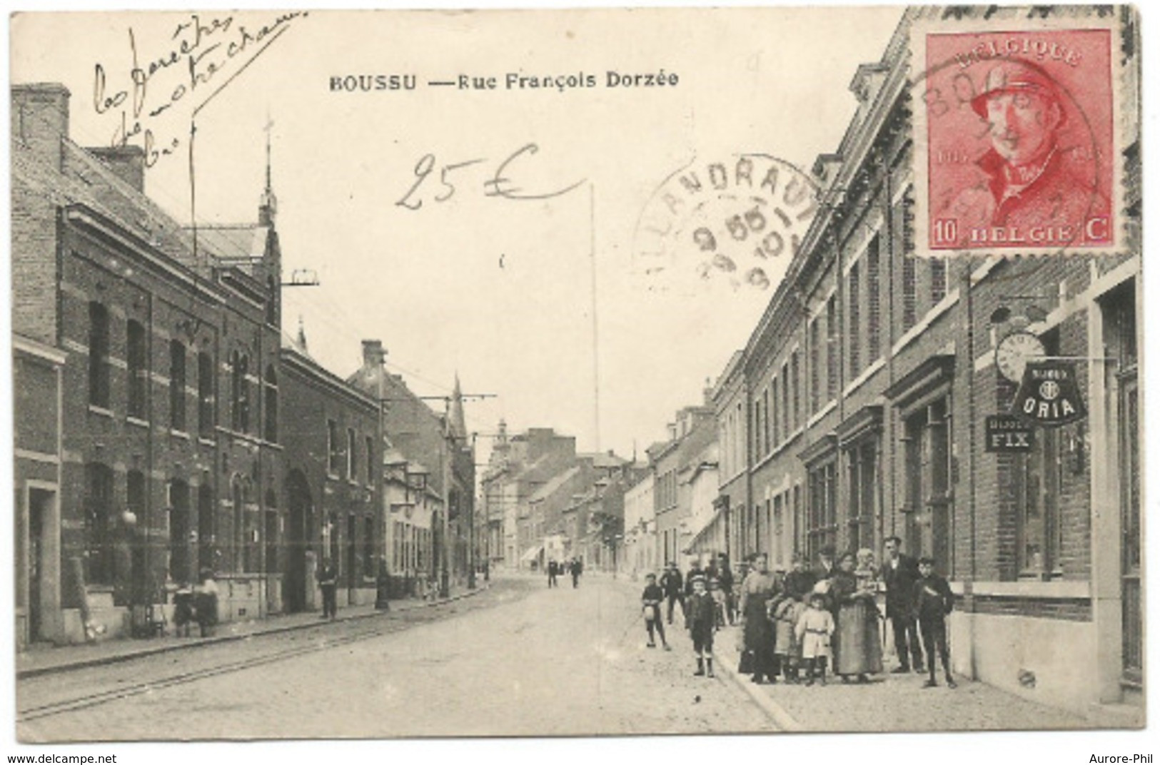 Boussu - Rue François Dorzée, Bijouterie (Albert Ier "roi Casqué" 1919) - Boussu