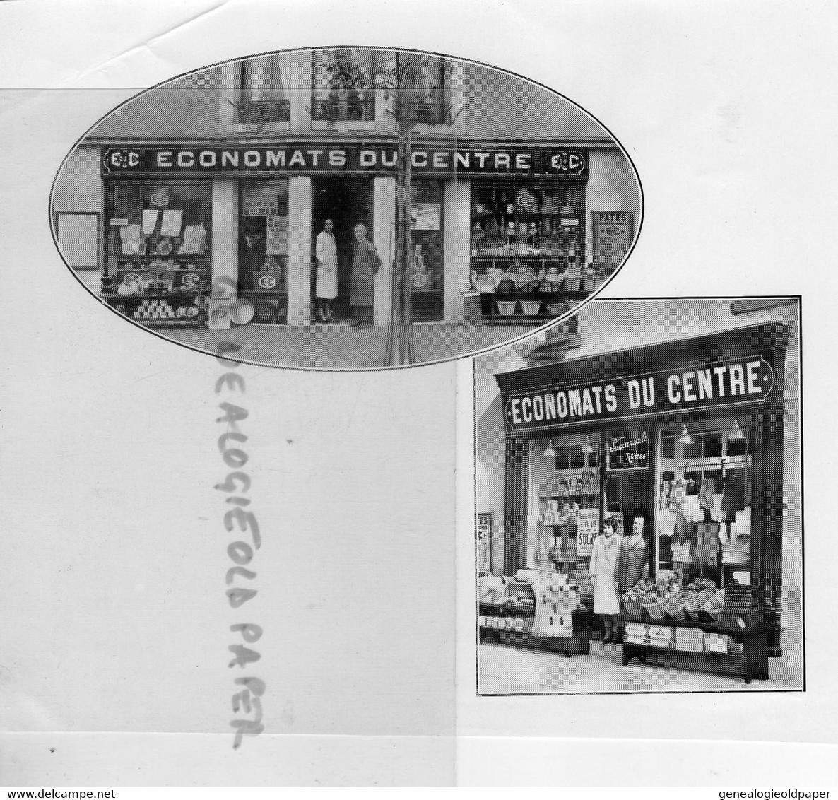 63- CLERMONT FERRAND- PUBLICITE ECONOMATS DU CENTRE - VITRINE MAGASINS - Publicités
