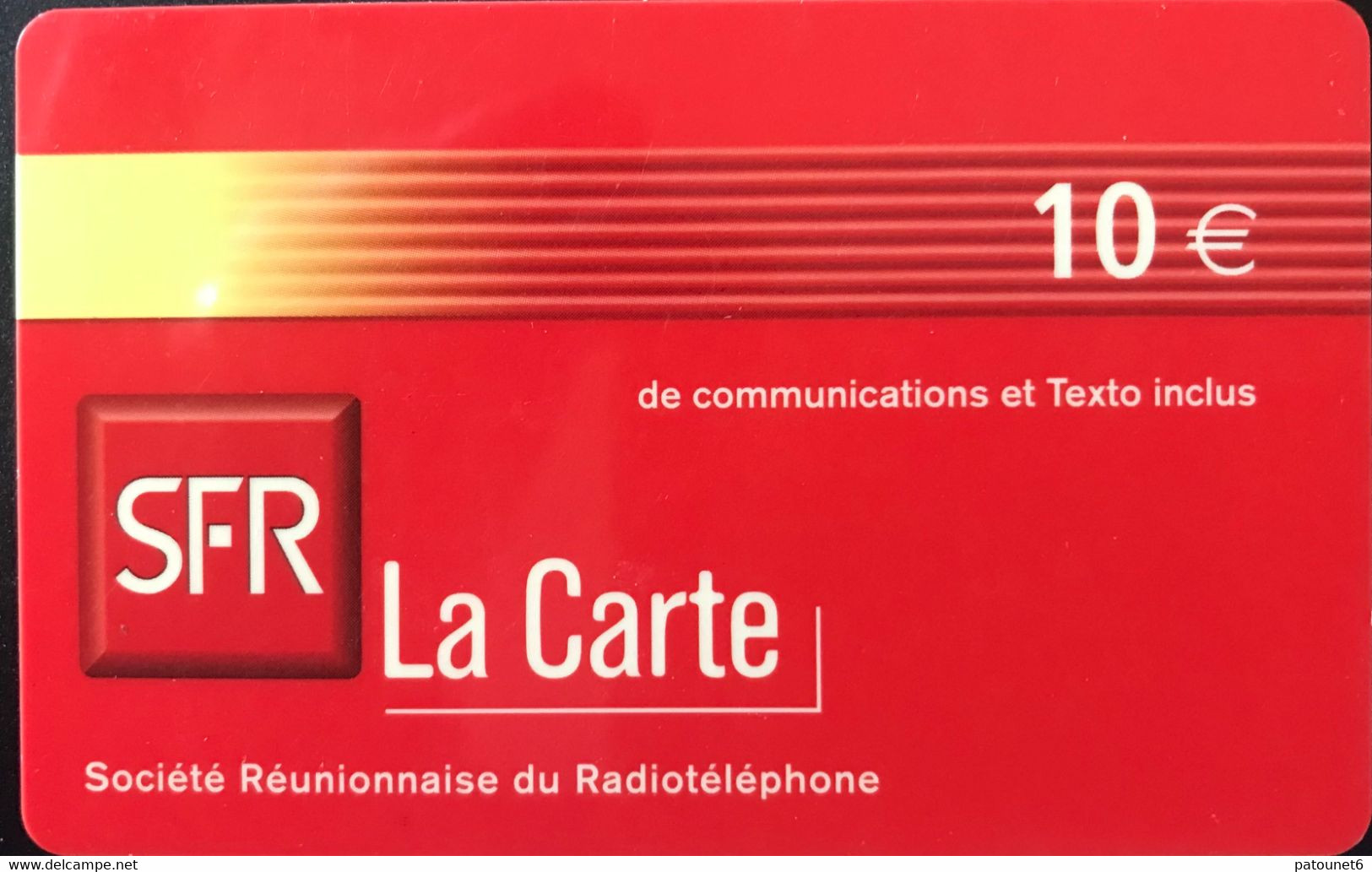 REUNION  -  Recharge SFR La Carte  -  10 E. - Réunion