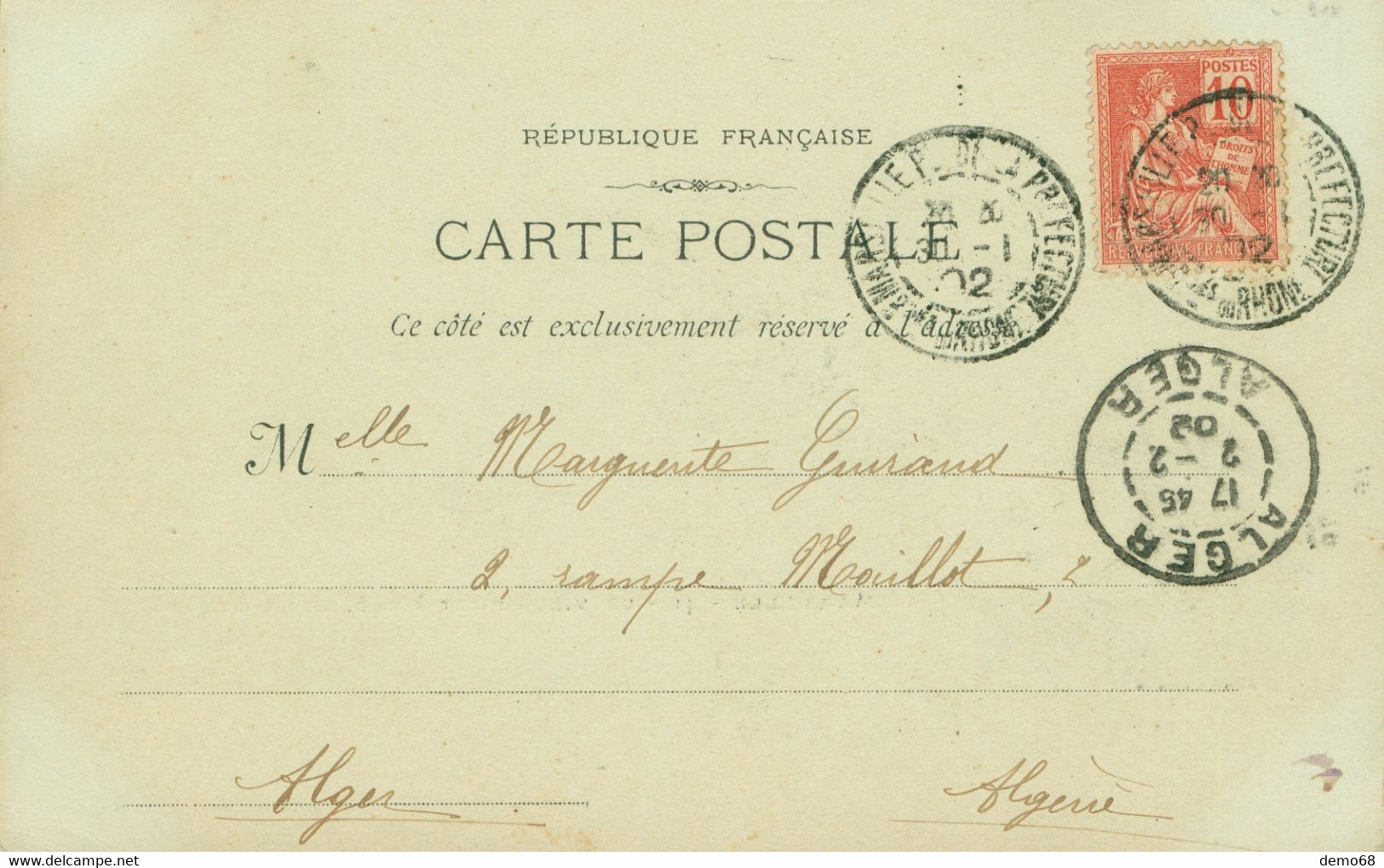 Marseille CPA 13 Bouches Du Rhône Le Vieux Port Et Notre Dame De La Garde Navire Barque Carte Précurseur 1902 - Vieux Port, Saint Victor, Le Panier