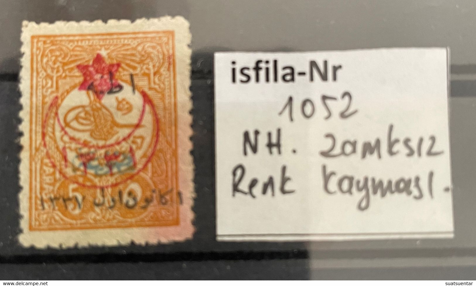 1. Adana Overprinted Issue UNG (no Gum)  Isfila.1052 - Ungebraucht