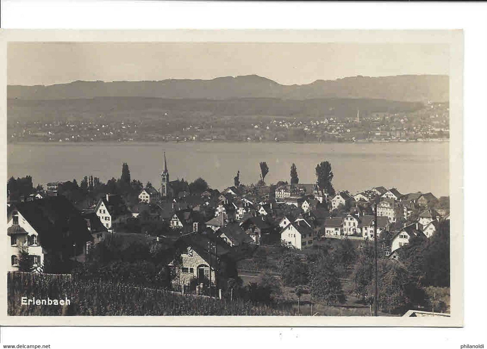 1929, Erlenbach, Vue Générale, Lac, See. Gelaufen, Voyagée. - Erlenbach