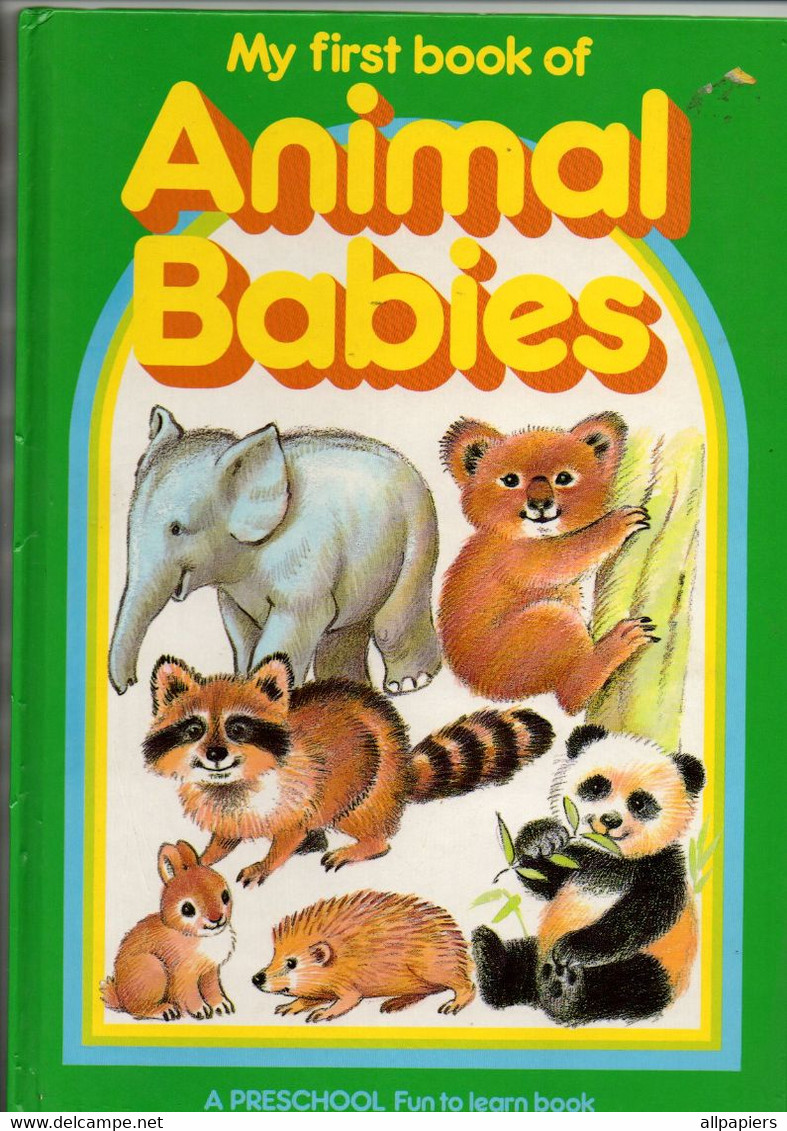 Livre Illustré My First Book Of Animal Babies - A Preschool Fun To Learn Book 1989 - Format : 29.5x21 Cm - Picture Books