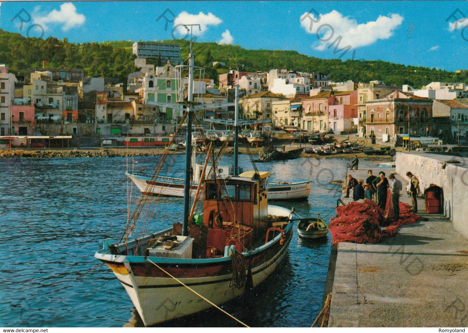 CARTOLINA  ACITREZZA,CATANIA,SICILIA,PANORAMA E PORTO,LUNGOMARE,SPIAGGIA,VACANZA,LIDO,BELLA ITALIA,VIAGGIATA 1984 - Acireale