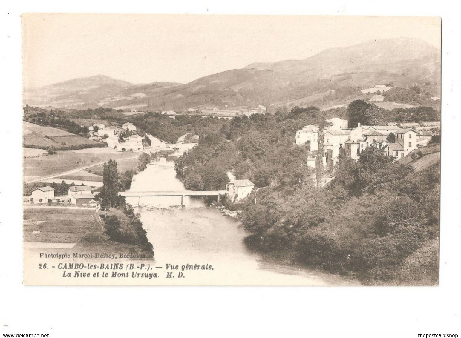 64 Cambo-les-Bains, Vue Générale, La Nive Et Le Mont Ursuya Unused - Cambo-les-Bains