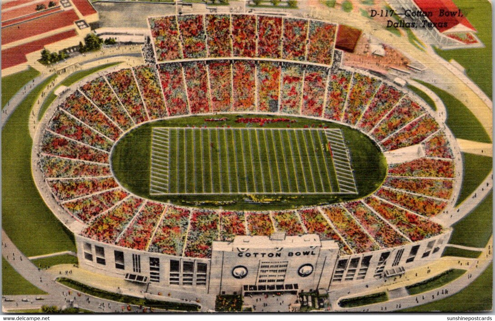 Texas Dallas Cotton Bowl Football Stadium Curteich - Dallas