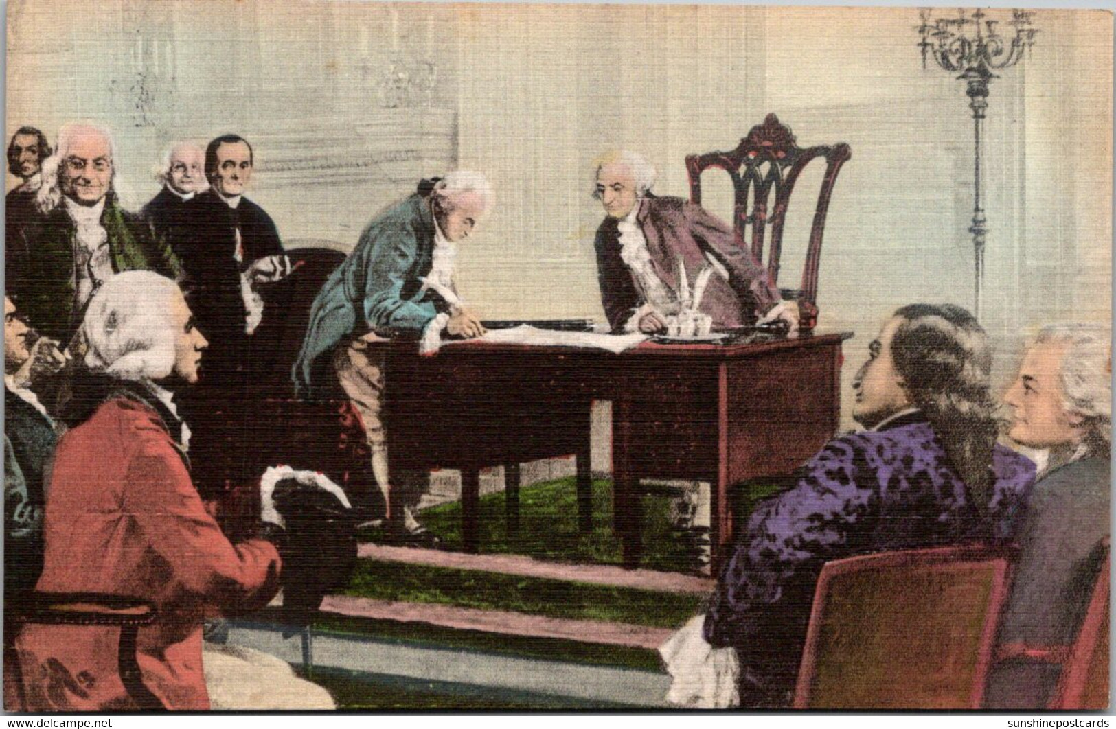 History The Signing Of The Constitution Of The United States Of America Handcolored Albertype - Histoire