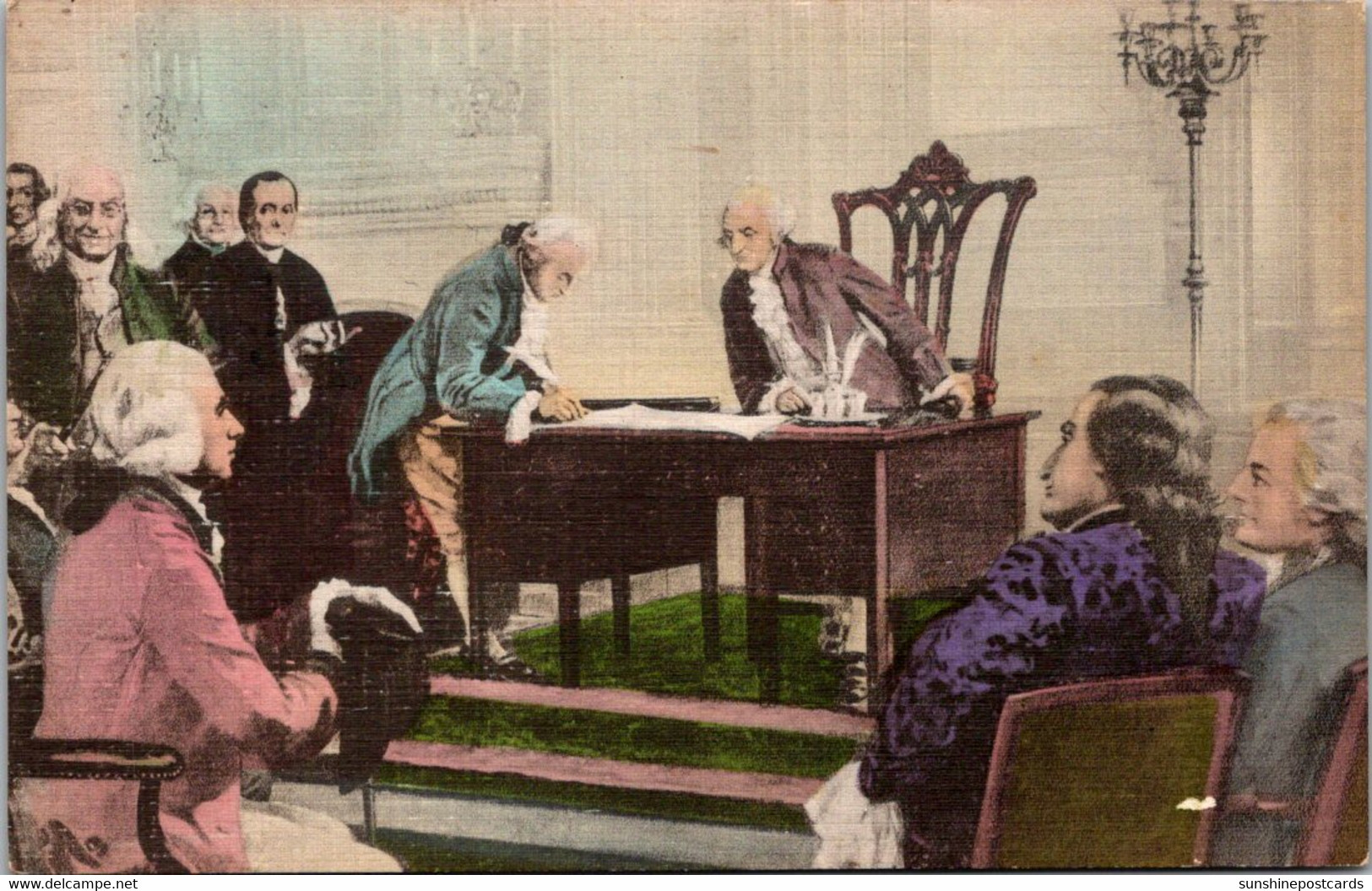 History The Signing Of The Constitution Of The United States Of America Handcolored Albertype - Histoire