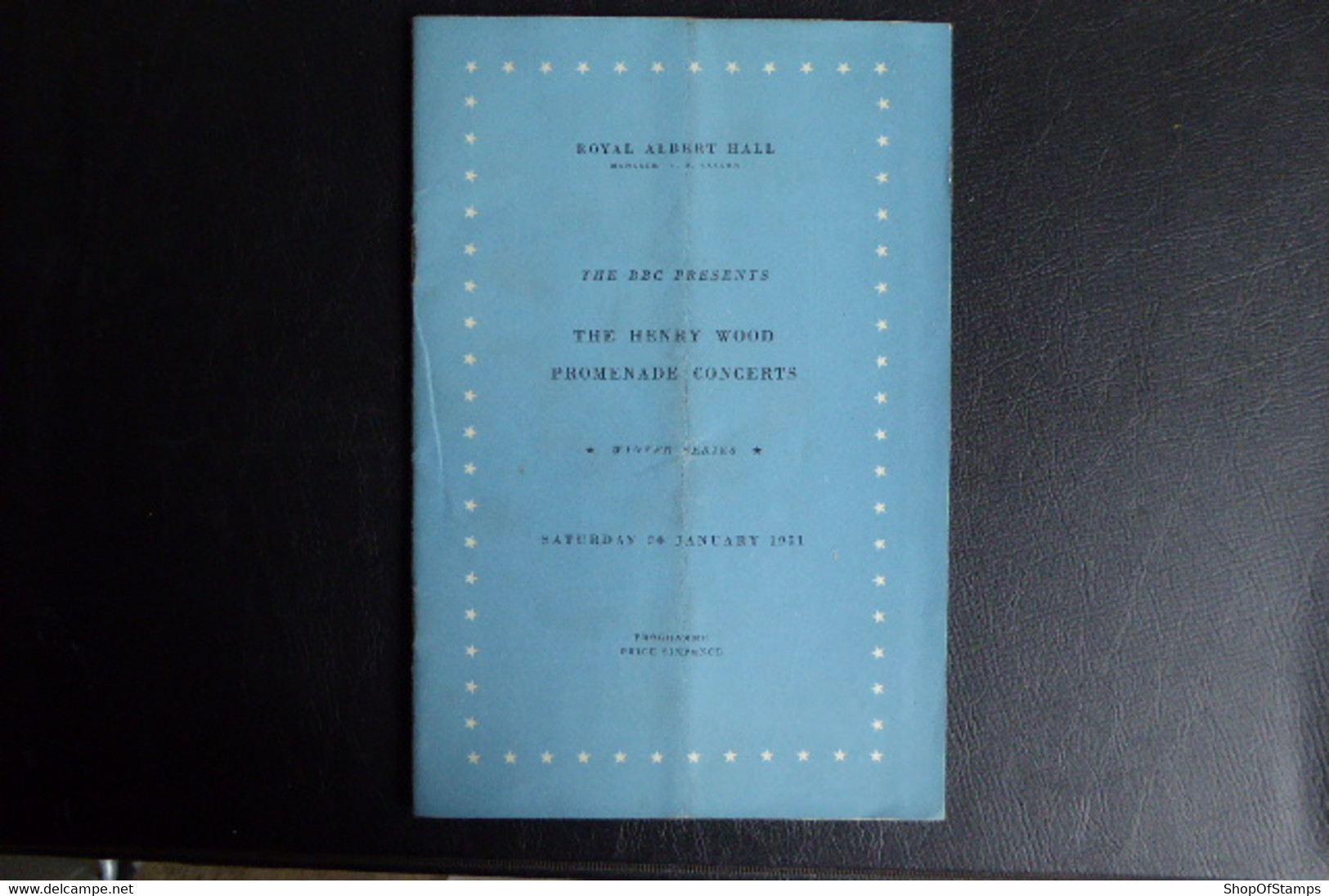 ROYAL ALBERT HALL THE HENRY WOOD PROMENADE CONCERTS 1951 BROCHURE - Andere & Zonder Classificatie