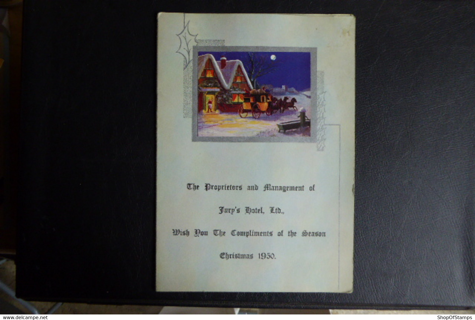 JURI HOTEL 1950 CHRISTMAS MENU - Andere & Zonder Classificatie