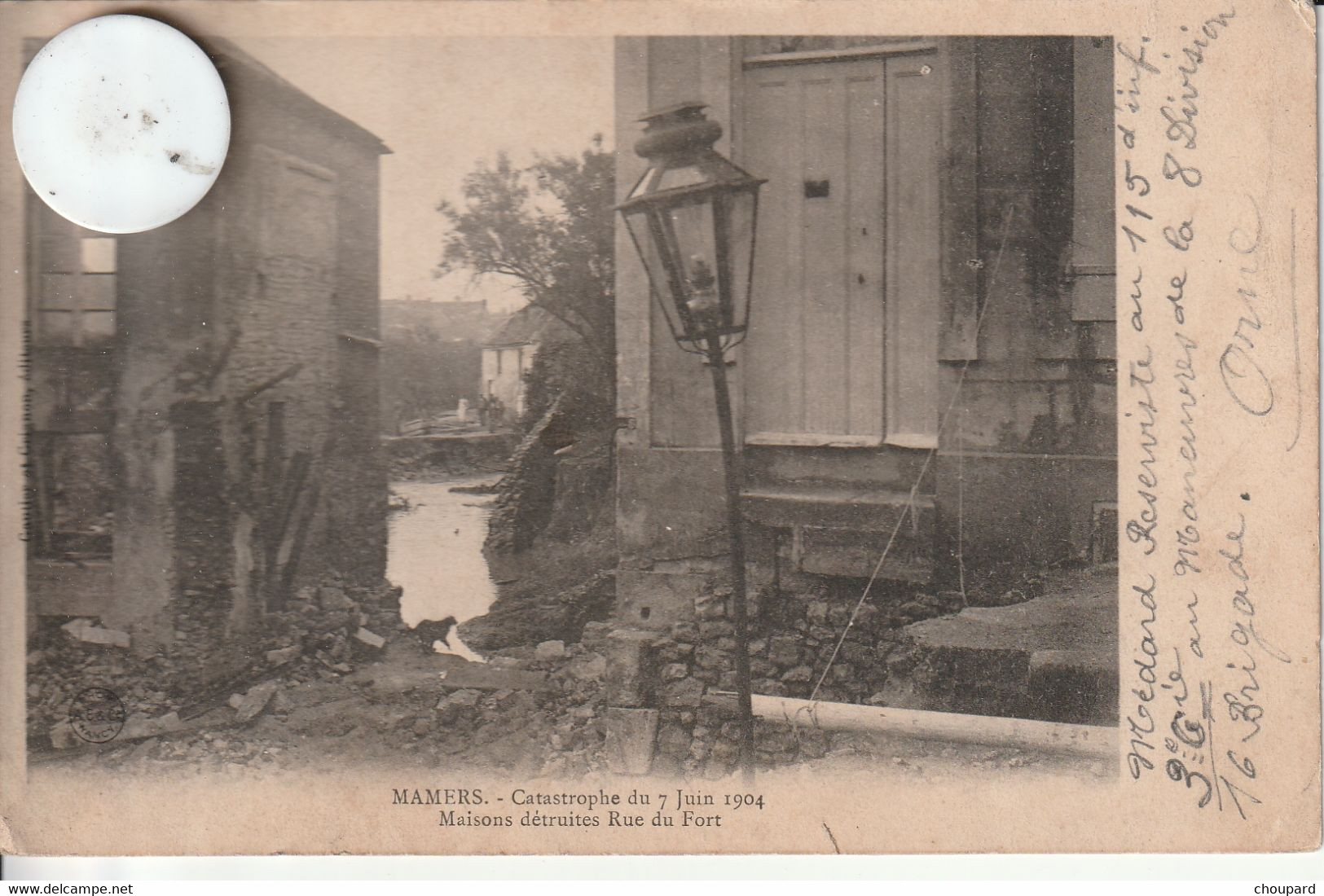 72 - Carte Postale Ancienne De  MAMERS  Catastrophe Du 7 Juin 1904  Rue Du Fort - Mamers